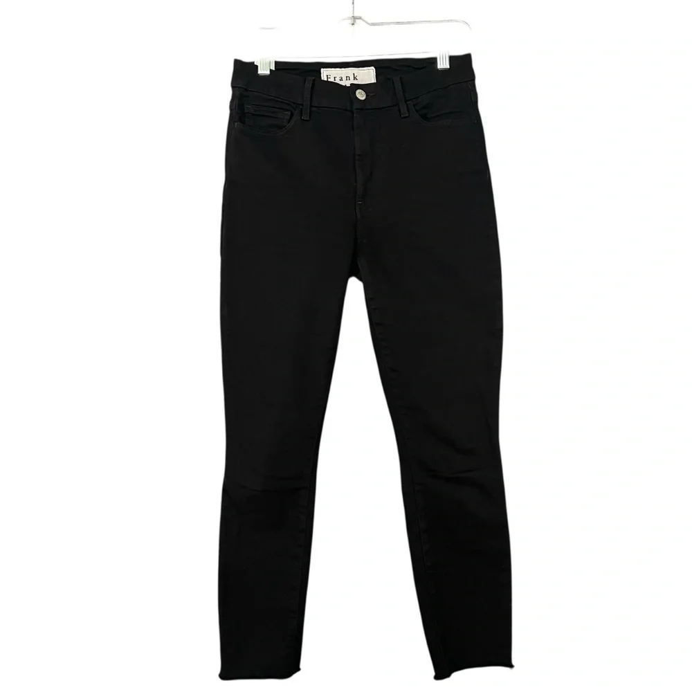 FRANK & EILEEN Women Sligo Denim Ankle Jeans Raw hem Black Size 27